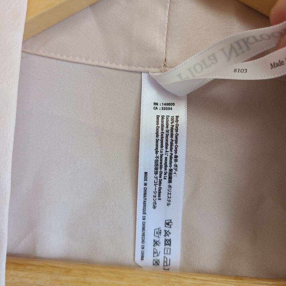 Flora Nikrooz Robe Gabby Lace Trim Satin Charmeuse Medium Pink Lingerie Pajama - Picture 7 of 7